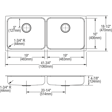 Elkay-ELUHAD421850-Specification Image