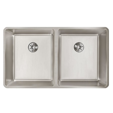 Elkay Lustertone Iconix 32-3/4" Undermount Double Basin Stainless Steel Kitchen Sink with Perfect Drain Stainless Steel