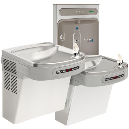 Elkay EZH2O Wall Mounted Bi-Level Drinking Fountain and Hands Free Bottle Filling Station with Cooler N/A