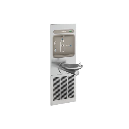 Elkay EZH2O 55-1/8" Wall Mounted ADA Indoor Rated Dual Station Bottle Filler Fountain Combo Stainless Steel