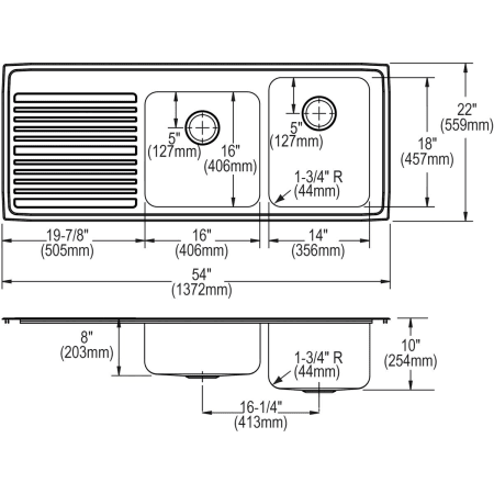 Elkay-ILGR5422R-Specification Image