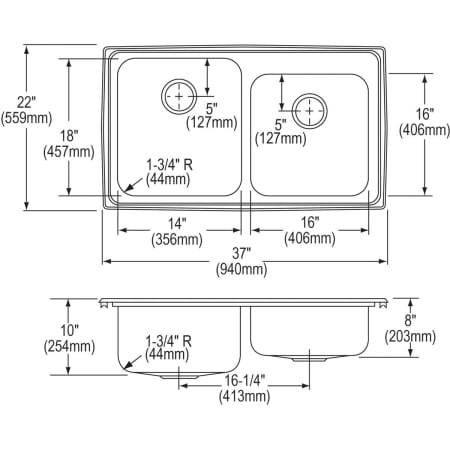 Elkay-LGR3722-Specification Image
