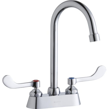 Elkay 1.5 GPM Deck Mounted Double Handle Utility Faucet with Metal Handles Chrome
