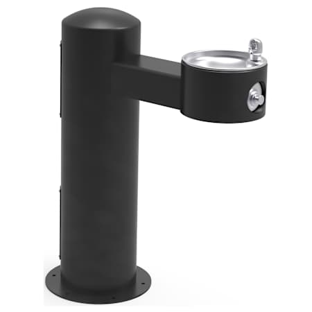 Elkay 14" Outdoor Floor Mounted Single Drinking Station with Freeze Protection - Vandal Resistant Bubbler Black
