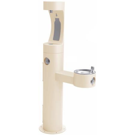 Elkay EZH2O 64" Floor Mounted ADA Outdoor Rated Dual Station Bottle Filler Fountain Combo Beige