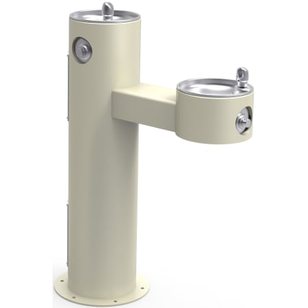 Elkay 14" Outdoor Floor Mounted Bi-Level Drinking Station with Freeze Protection - Vandal Resistant Bubbler Beige