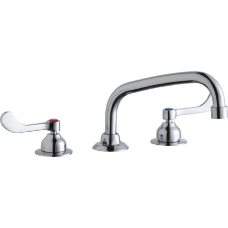 Elkay 1.5 GPM Deck Mounted Double Handle Utility Faucet with Metal Handles Chrome
