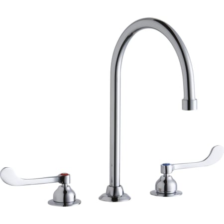 Elkay 1.5 GPM Deck Mounted Double Handle Utility Faucet with Metal Handles Chrome