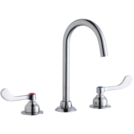 Elkay 1.5 GPM Deck Mounted Double Wrist Blade Handle Utility Faucet with Brass Handles Chrome