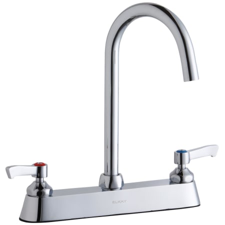 Elkay 1.5 GPM Deck Mounted Double Lever Handle Utility Faucet with Brass Handles Chrome