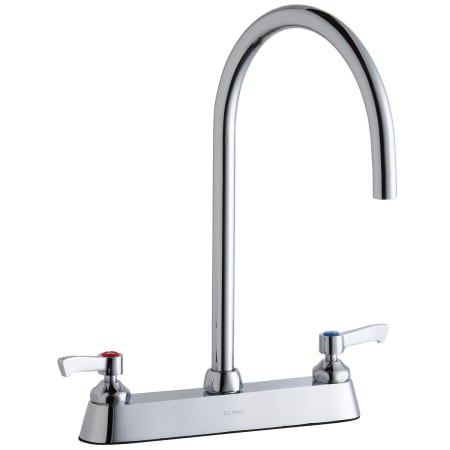 Elkay 1.5 GPM Deck Mounted Double Lever Handle Utility Faucet with Brass Handles Chrome