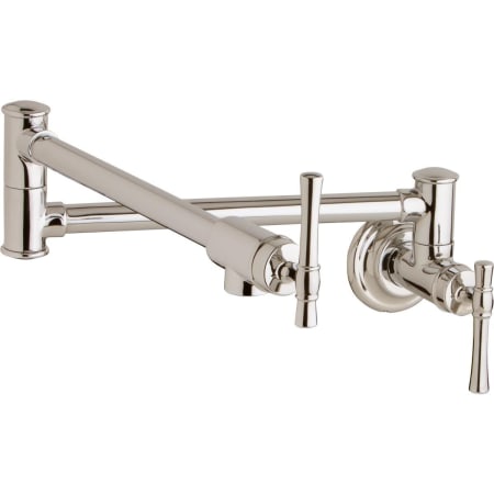 Elkay Explore 4 GPM Wall Mounted Pot Filler Faucet with Dual Swing Joints Polished Nickel