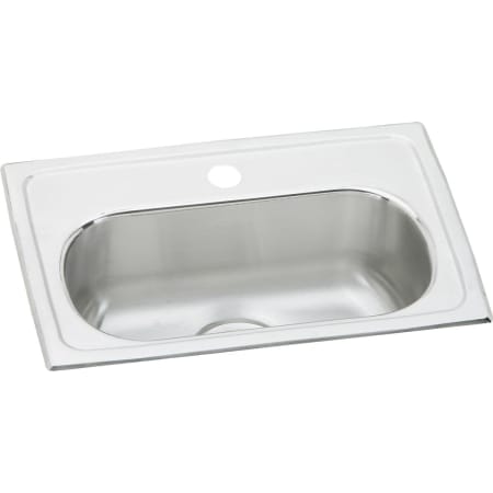 Elkay Gourmet 19-1/2" Single Basin Drop In Stainless Steel Bar Sink 1 Faucet Hole