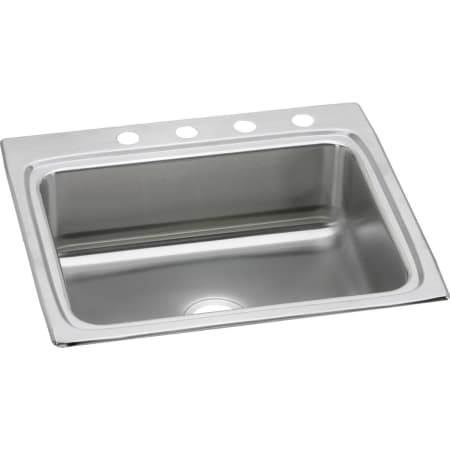 Elkay Lustertone 25" Drop In Single Basin Stainless Steel Kitchen Sink 1 Faucet Hole