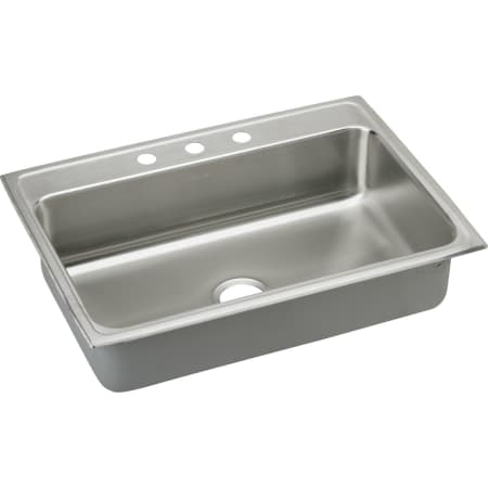 Elkay Lustertone 31" Drop In Single Basin Stainless Steel Kitchen Sink 1 Faucet Hole