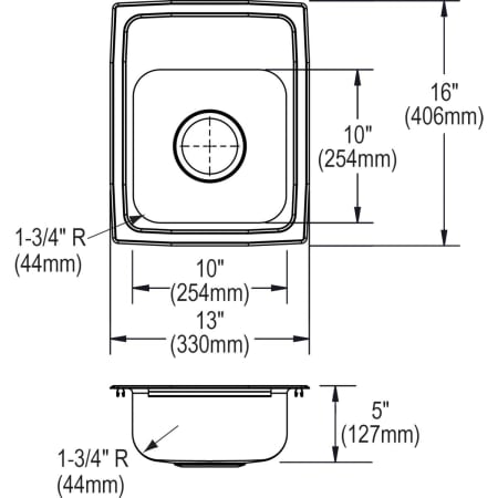 Elkay-LRAD13165-Specification Image