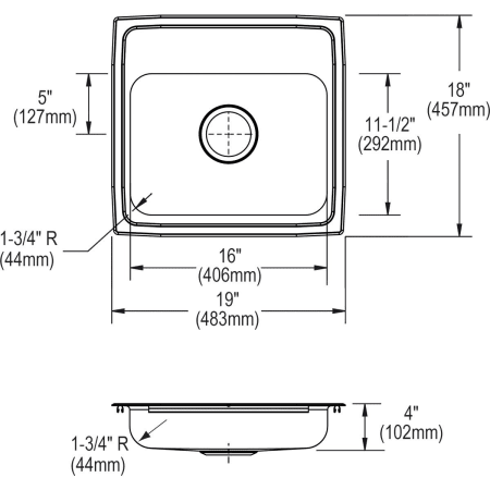 Elkay-LRAD1918-Specification Image