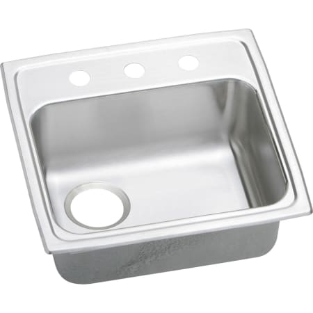 Elkay Gourmet 19" Single Basin Drop In Stainless Steel Kitchen Sink 1 Faucet Hole