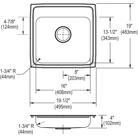 Elkay-LRAD191940-Specification Image