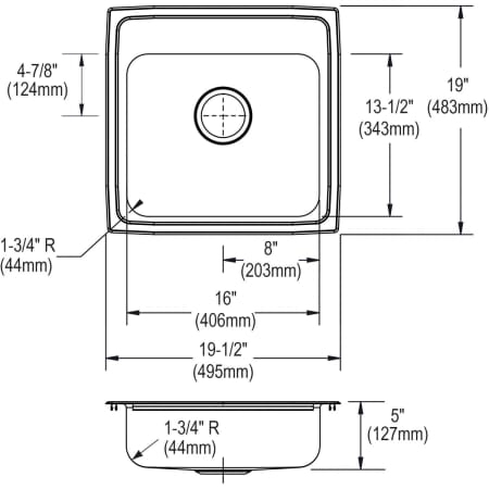 Elkay-LRAD191950-CU-Specification Image