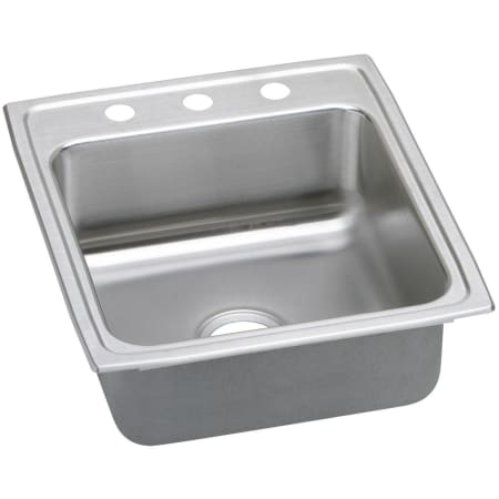 Elkay Lustertone 19-1/2" Drop In Single Basin Stainless Steel Kitchen Sink 1 Faucet Hole