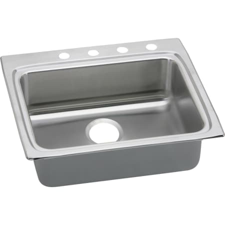 Elkay Lustertone 25" Drop In Single Basin Stainless Steel Kitchen Sink 1 Faucet Hole