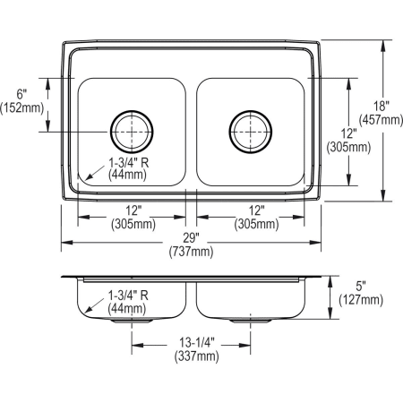 Elkay-LRAD291850-Specification Image