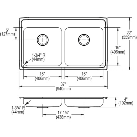 Elkay-LRAD372240-Specification Image