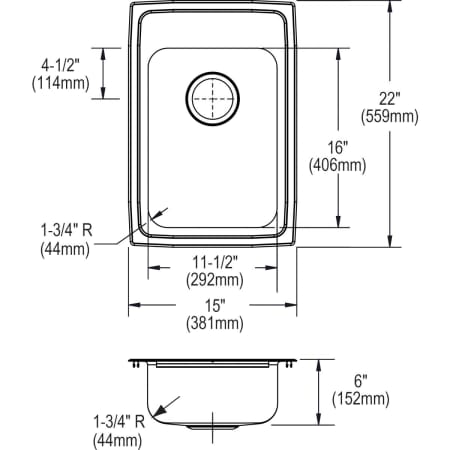 Elkay-LRADQ152260-Specification Image