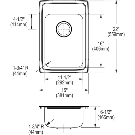 Elkay-LRADQ152265-Specification Image