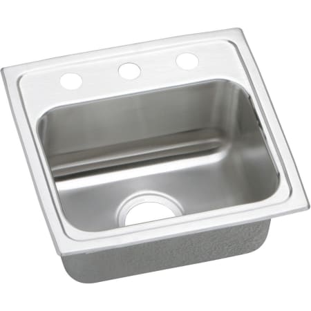 Elkay Gourmet 17" Single Basin Drop In Stainless Steel Kitchen Sink 1 Faucet Hole