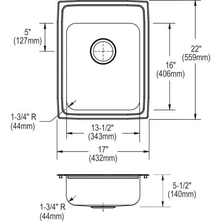 Elkay-LRADQ172255-Specification Image
