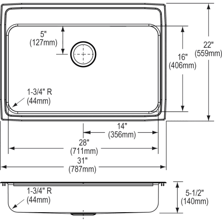 Elkay-LRADQ312255-Specification Image
