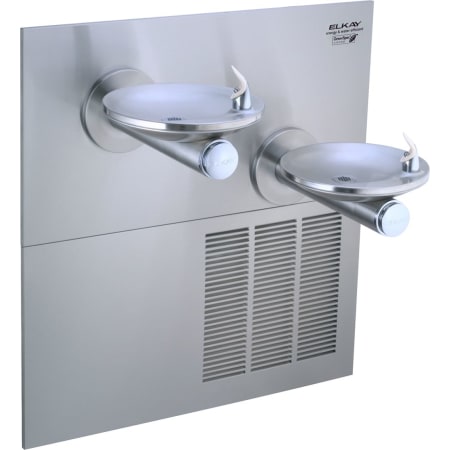Elkay SwirlFlo 38-1/2" Wall Mounted Bi-Level Drinking Station with Cooler - Vandal Resistant Bubbler Stainless Steel