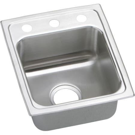 Elkay Gourmet 15" Single Basin Drop In Stainless Steel Kitchen Sink 2 Faucet Holes