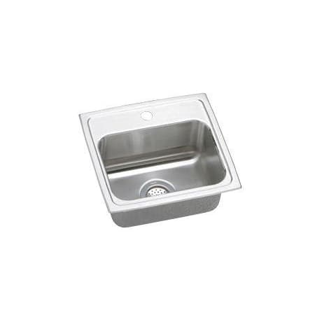 Elkay Gourmet 17" Single Basin Drop In Stainless Steel Kitchen Sink 1 Faucet Hole