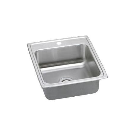 Elkay Gourmet 19-1/2" Single Basin Drop In Stainless Steel Kitchen Sink 1 Faucet Hole