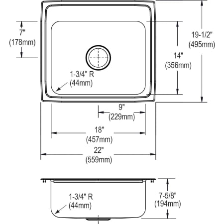 Elkay-LRQ2219-Specification Image