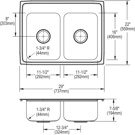 Elkay-LRQ2922-Specification Image