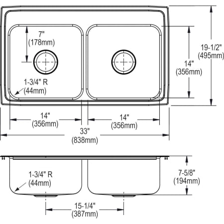 Elkay-LRQ3319-Specification Image