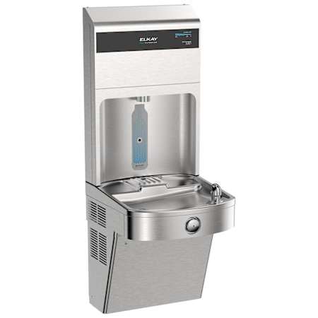 Elkay Pro Filtration Bottle Filling Station and ADA Refrigerated Cooler with Ultra-Capacity, UV Protection and Vandal Resistant Stainless Steel