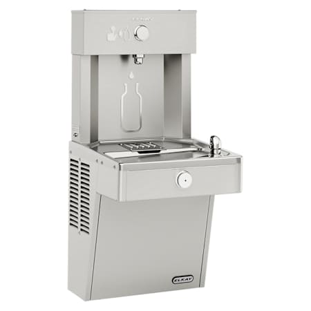 Elkay ezH2O Vandal-Resistant Bottle Filling Station and Single Fountain - Filtered, Non-Refrigerated Stainless Steel