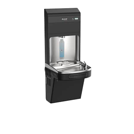Elkay Elkay Pro Filtration Bottle Filling Station and Refrigerated Cooler with Ultra-Capacity Lead Filter, Sediment Prefilter Black Stainless