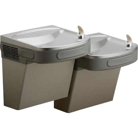 Elkay 36-3/4" Wall Mounted Bi-Level Drinking Station with Cooler - Vandal Resistant Bubbler Light Gray Granite