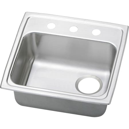 Elkay Pacemaker 19-1/2" Single Basin Drop In Stainless Steel Kitchen Sink 1 Faucet Hole