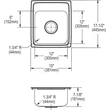 Elkay-PSRQ1517-Specification Image