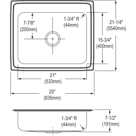 Elkay-PSRQ2521-Specification Image