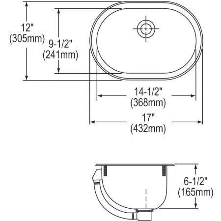 Elkay-SCF1611-Line Drawing