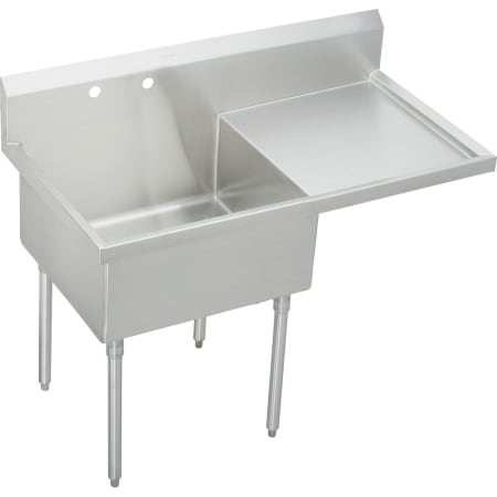 Elkay Sturdibilt 61-1/2" Single Basin Free Standing Stainless Steel Utility Sink 2 Faucet Holes