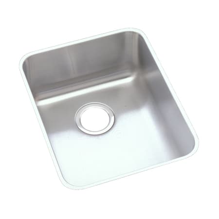Elkay Gourmet Lustertone Stainless Steel 16-1/2" x 20-1/2'' Undermount Single Basin Kitchen Sink with 7-7/8" Depth, Rounded Basin Corners, Bottom Grid, and Drain Fitting Stainless Steel